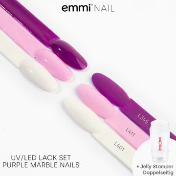 Shellac UV Polish Set "Purple Marble"