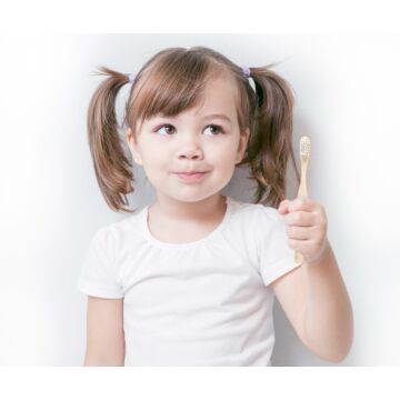 Emmi-dent Kids Bambus Zahnbürste weiß
