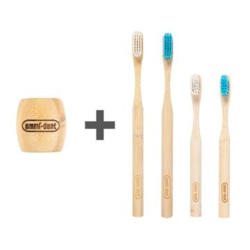 Emmi-dent Bambus Halter + Zahnbürste nach Wahl