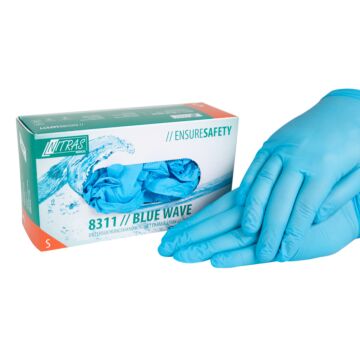 Nitril-Handschuhe puderfrei 100 St. blau, Gr. S