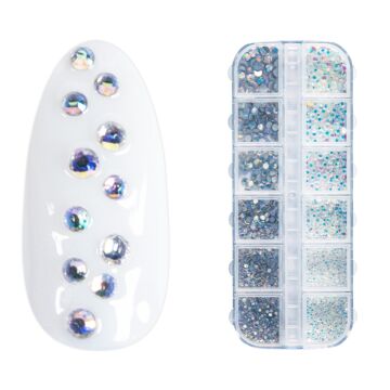 Emmi-Nail Strassstein Box white/silver mix