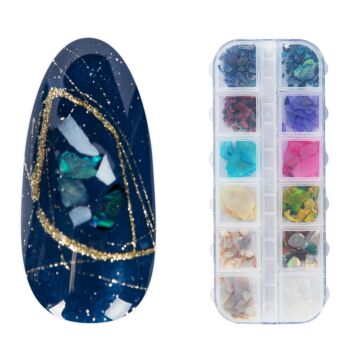 Emmi-Nail 1 Box Shell Fragment Nagel Kunst Dekoration