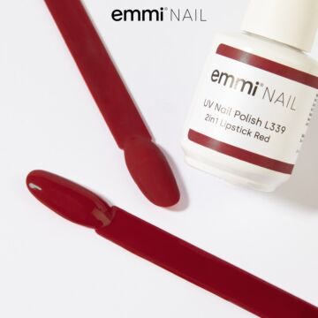 2in1 Shellac UV Polish Lipstick Red 15ml -L339-