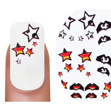 Emmi-Nail Watertattoo Fußball Deutschland Stern