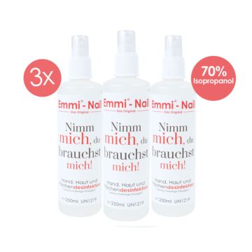 Emmi-Nail 3er Pack Sprühdesinfektion 250ml