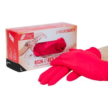 Nitril-Handschuhe puderfrei 100 St. rot, Gr. L