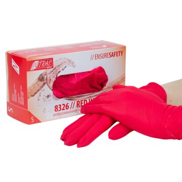 Nitril-Handschuhe puderfrei 100 St. rot, Gr. S