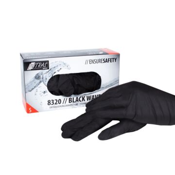 Nitril-Handschuhe puderfrei 100 St. schwarz, Gr. S