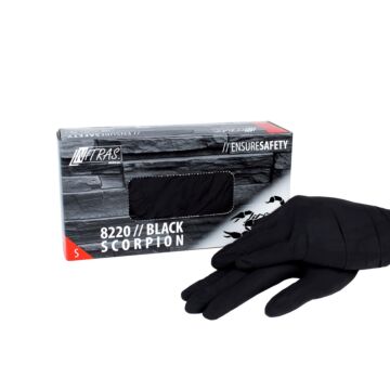 Latex-Handschuhe puderfrei 100St. schwarz, Gr. S