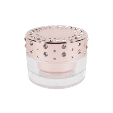 Tiegel 30ml mit Strass Rosegold