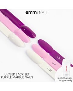 Shellac UV Polish Set "Purple Marble"